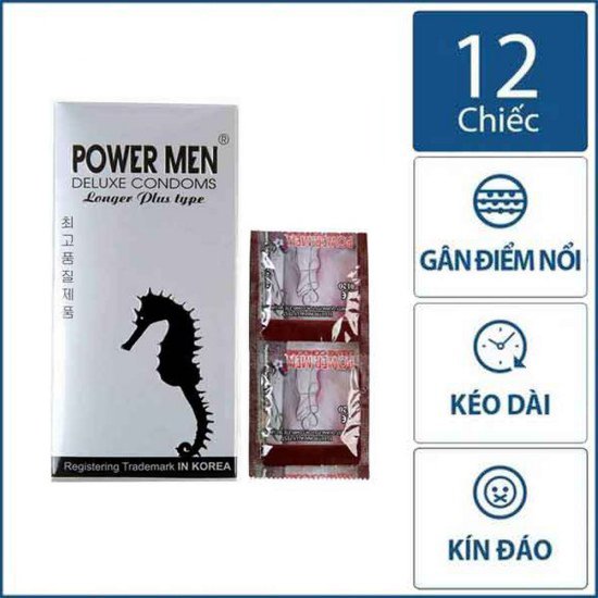 bao cao su chống xuất tinh sớm tốt nhất Power Men Longer Plus Type bao cao su chống xuất tinh sớm tốt nhất Power Men Longer Plus Type