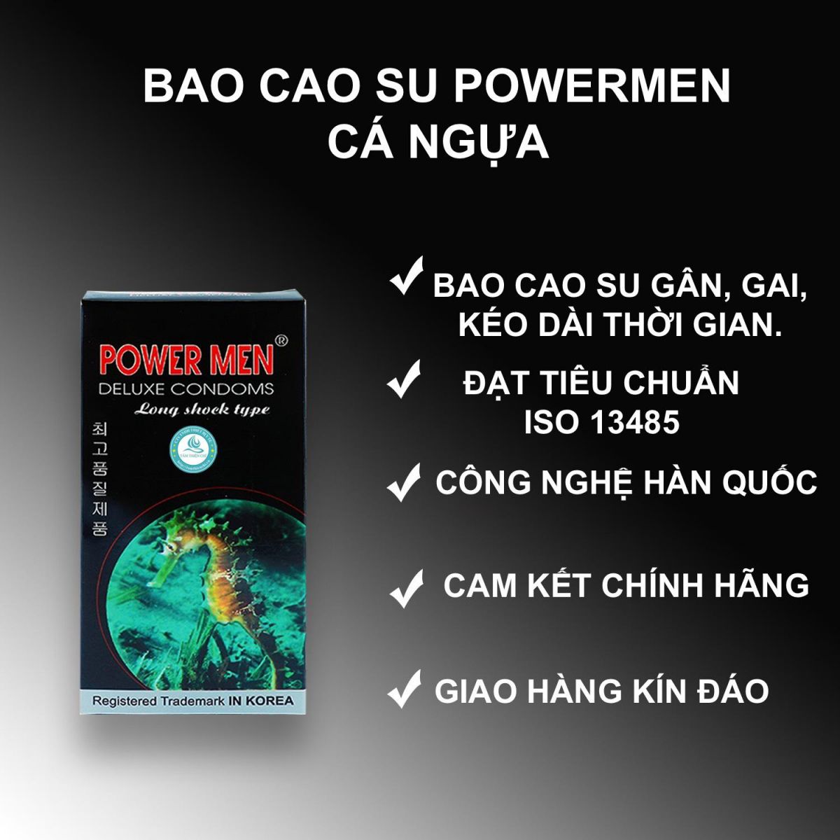 Bcs chống xuất tinh sớm Power Men Long Shock Type