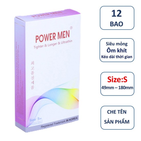 Bcs kéo dài size nhỏ 49mm Power Men Longer Ultrathin