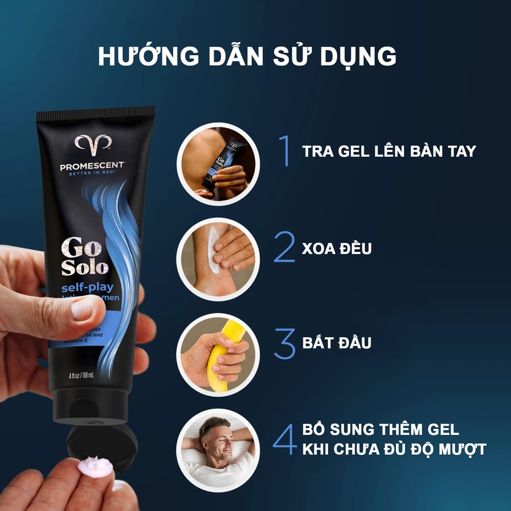 Gel bôi trơn cho nam cao cấp Promescent Go Solo Mỹ
