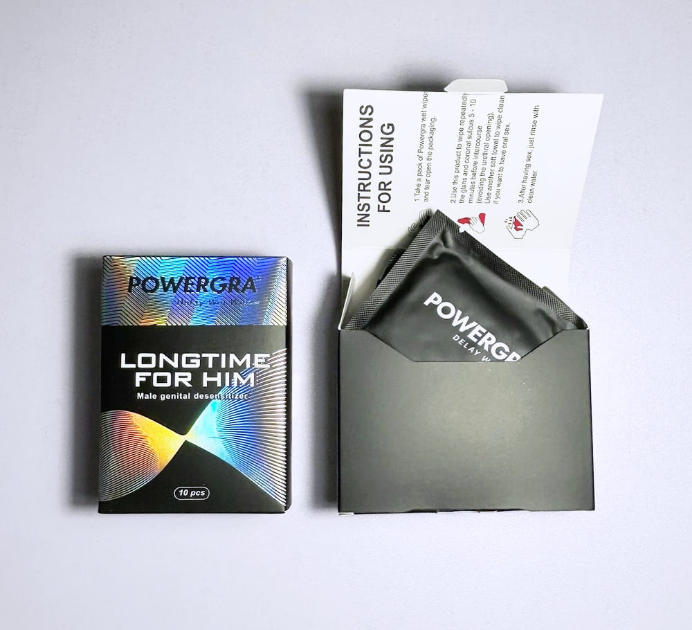 Khăn lau kéo dài thời gian quan hệ Powergra Delay Wet Wipes -10c Khăn lau kéo dài thời gian quan hệ Powergra Delay Wet Wipes -10c