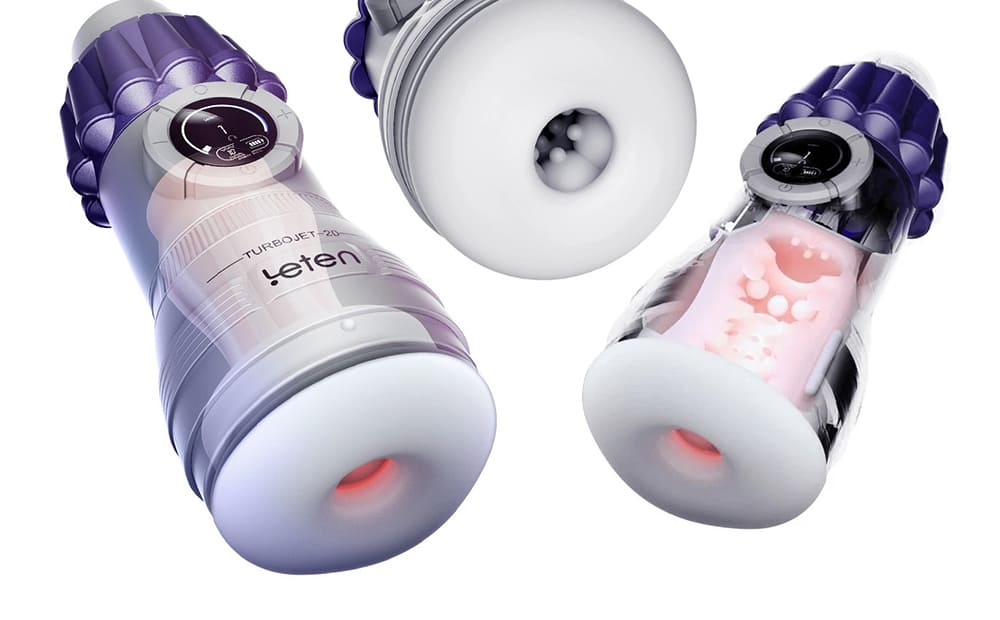 Máy thủ dâm nam rung co bóp có âm thanh màn hình LCD Leten TurboJet-20