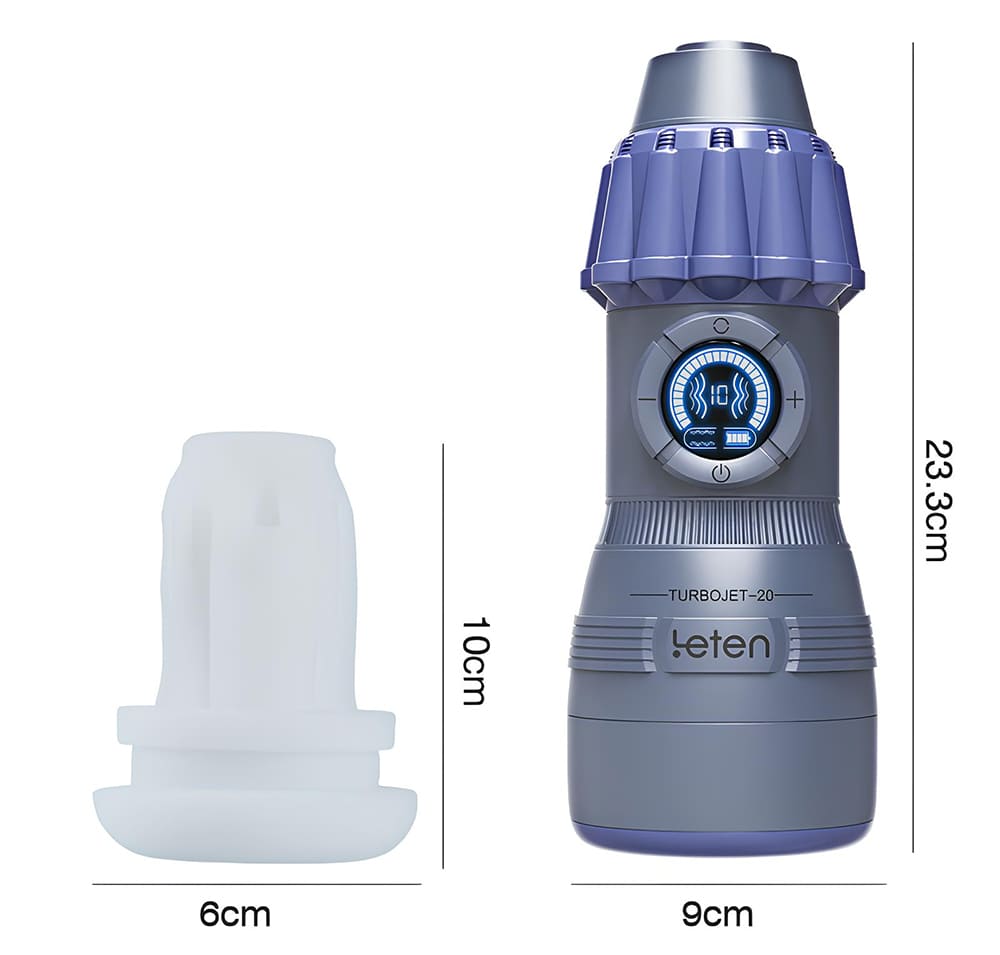 Máy thủ dâm nam rung co bóp có âm thanh màn hình LCD Leten TurboJet-20