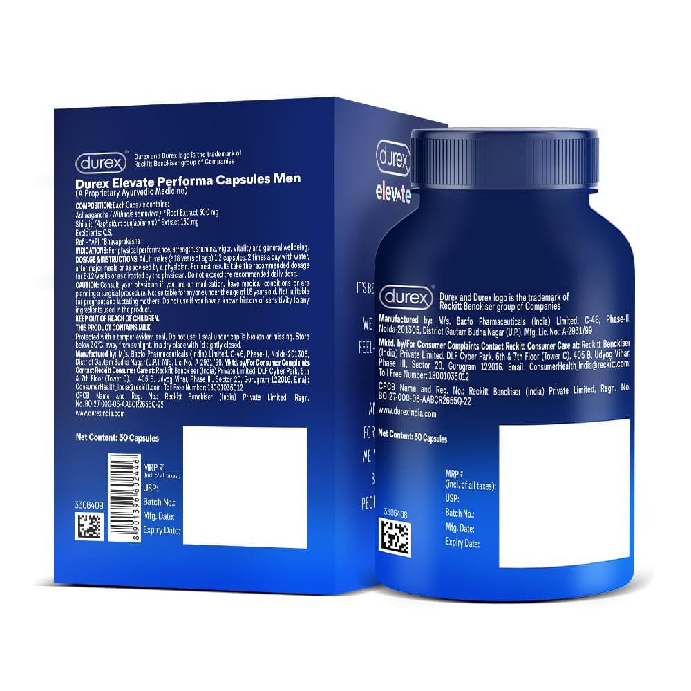 Viên uống cường dương Durex Elevate 30v