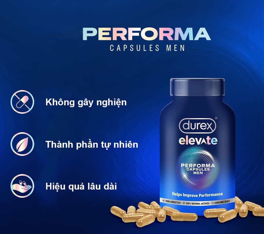 Viên uống cường dương Durex Elevate 30v