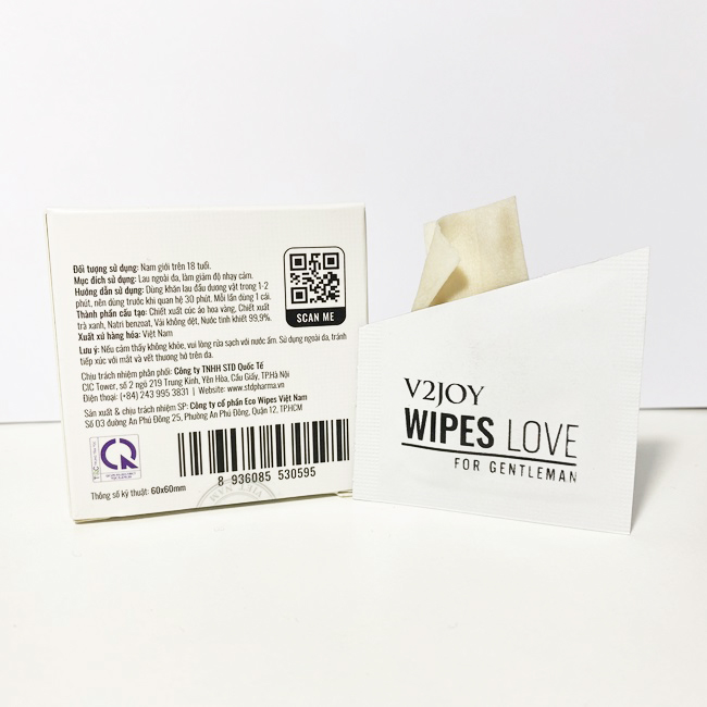 Thông tin khăn lau V2joy Wipes Love