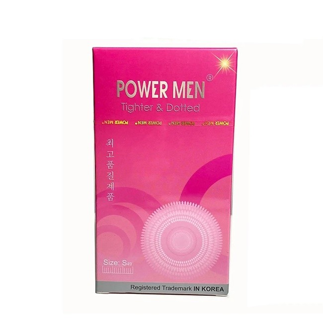 Bao Cao Su Size Nhỏ 49mm Có Gai Power Men Tighter Dotted - 12s