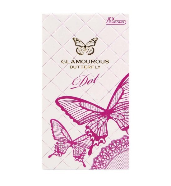 Bao cao su gai Nhật Bản Jex Glamourous Butterfly Dot -8s