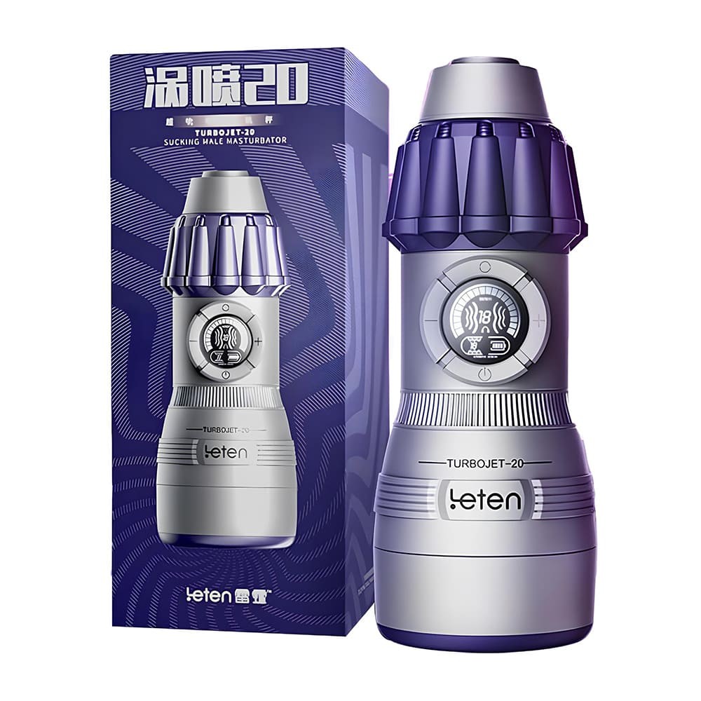 Máy thủ dâm nam rung co bóp có âm thanh màn hình LCD Leten TurboJet-20
