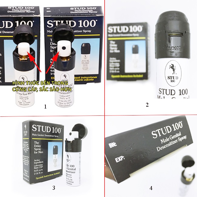 Hình ảnh phân biệt Stud 100 chính hãng